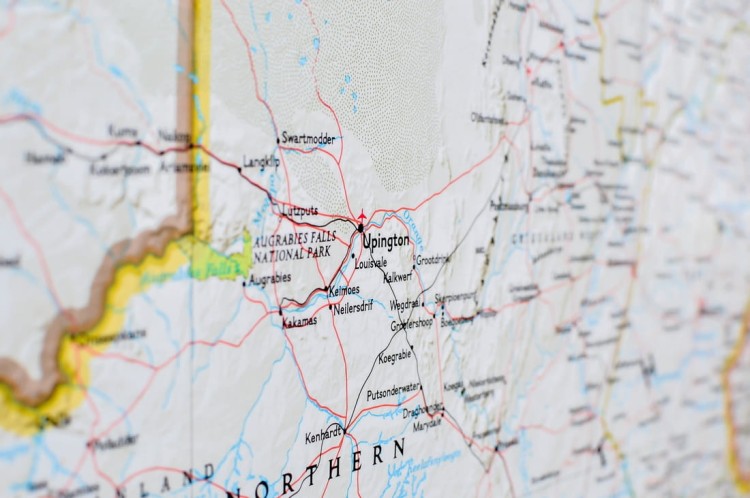 Afryka Południowa (RPA) 1:3 044 000. Mapa ścienna. National Geographic. Fragment 7