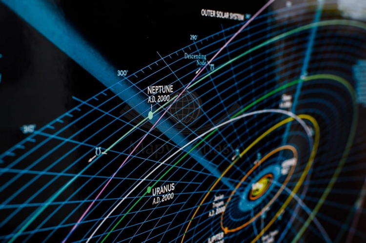 Układ Słoneczny. Dwustronna mapa ścienna. National Geographic. Fragment 6