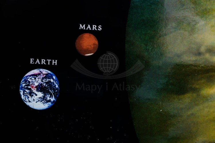 Układ Słoneczny. Dwustronna mapa ścienna. National Geographic. Fragment 10