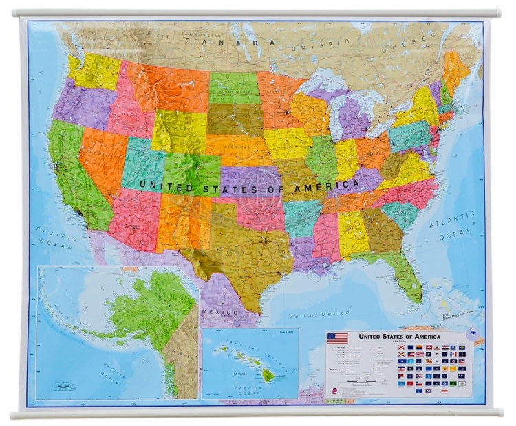Stany Zjednoczone / USA 1:4 250 000. Mapa ścienna polityczna wydawnictwa Maps International