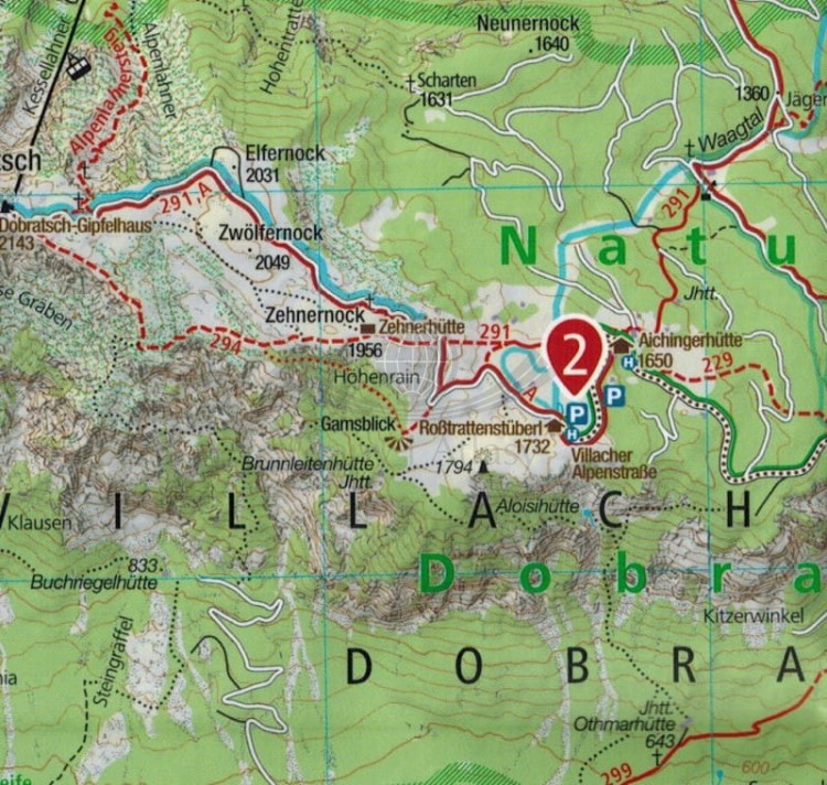 Worthersee, Karawanken West. Wodoodporna mapa turystyczna 61 wydawnictwa Kompass.  Fragment 1