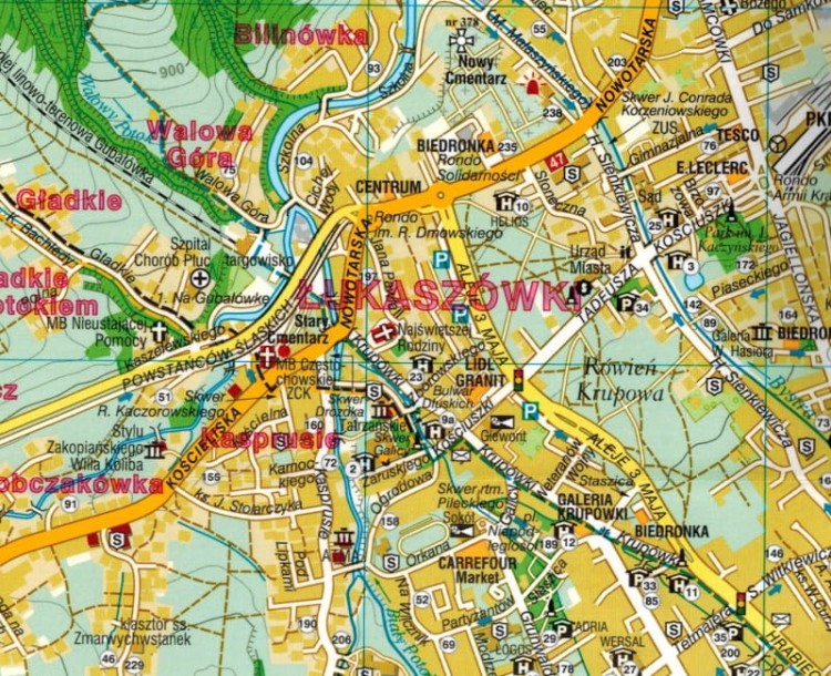 Zakopane i Tatry Laminowana mapa turystyczna wydawnictwa Demart.  Fragment 3