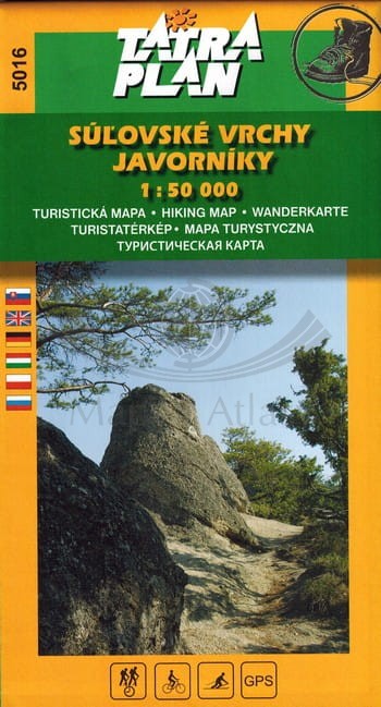Sulowskie Skały (Góry Sułowskie), Jaworniki / Sulovske Vrchy, Javorniky. Mapa turystyczna 5016. Tatra Plan