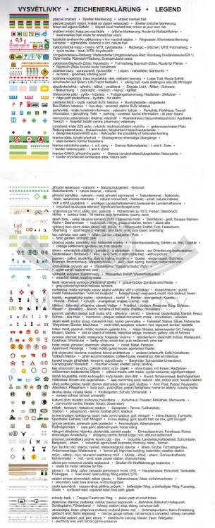 Góry Łużyckie i Żytawskie. Mapa turystyczna 25 w etui wydawnictwa Geodezie On Line. Legenda