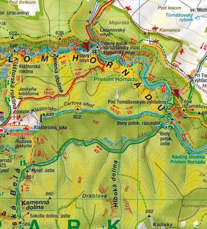 Słowacki Raj 1:50 000/1:25 000. Mapa turystyczna 5005 wydawnictwa Tatra Plan. Fragment 3