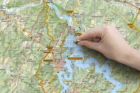 Bieszczady. Mapa zdrapka wydawnictwa ArtGlob. Fragment 5