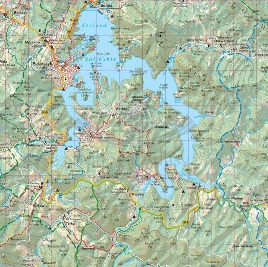 Bieszczady. Mapa zdrapka wydawnictwa ArtGlob. Fragment 3