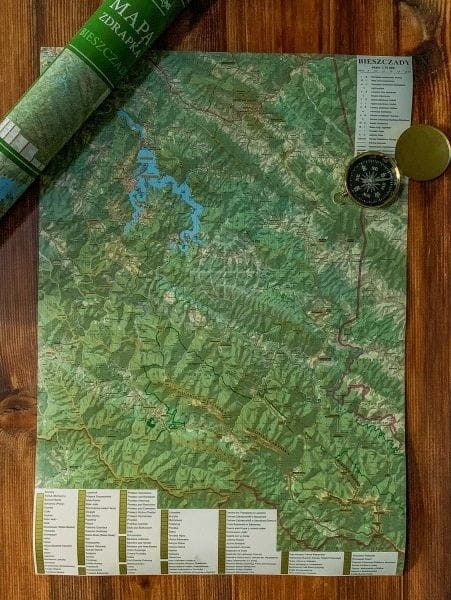 Bieszczady. Mapa zdrapka wydawnictwa ArtGlob. Całość 2