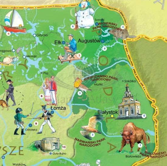 Polska Młodego Odkrywcy. Plan lekcji z mapą wydawnictwa ArtGlob. Fragment 3