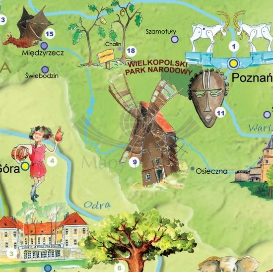 Polska Młodego Odkrywcy. Plan lekcji z mapą wydawnictwa ArtGlob. Fragment 5