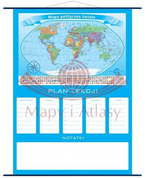 Świat. Plan lekcji + mapa polityczna