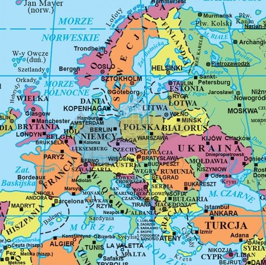 Plan lekcji + mapa polityczna świata wydawnictwa ArtGlob. Fragment 1