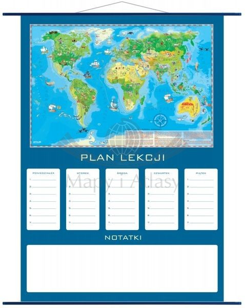 Świat Młodego Odkrywcy. Plan lekcji z mapą wydawnictwa ArtGlob