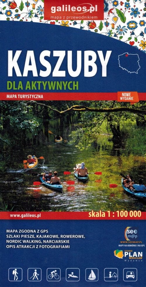 Kaszuby dla aktywnych 1:100 000. Mapa turystyczna. Galileos