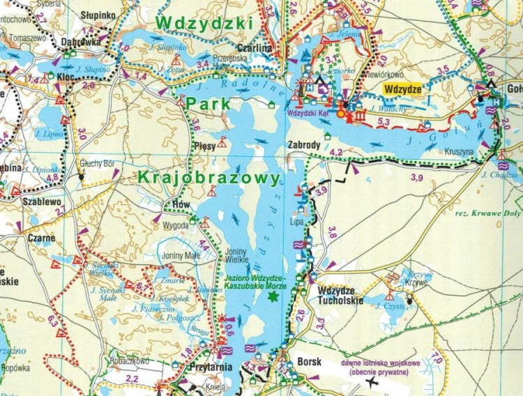 Kaszuby dla aktywnych 1:100 000. Wodoodporna mapa turystyczna wydawnictwa Galileos. Fragment 2