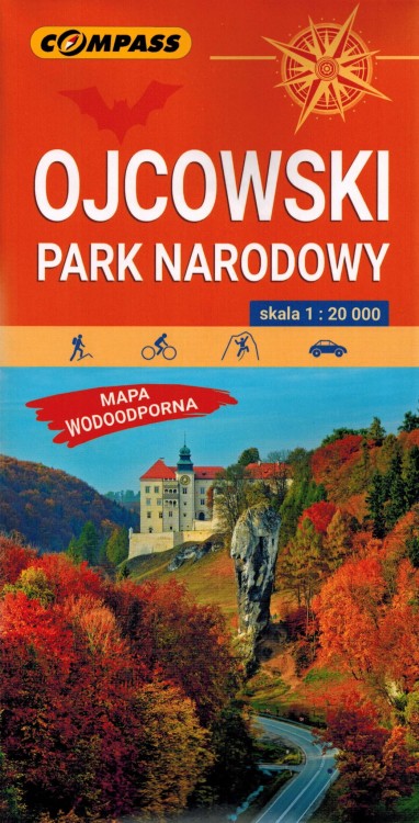 Ojcowski Park Narodowy. Laminowana mapa turystyczna wydawnictwa Compass. Okładka