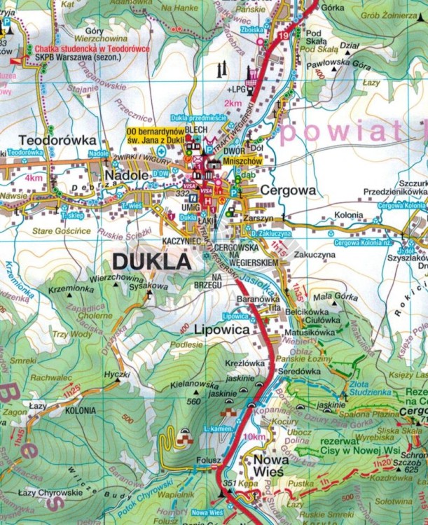 Beskid Niski 1:50 000. Od Krynicy -Zdroju po Komańczę. Mapa turystyczna wydawnictwa Sygnatura. Fragment 1
