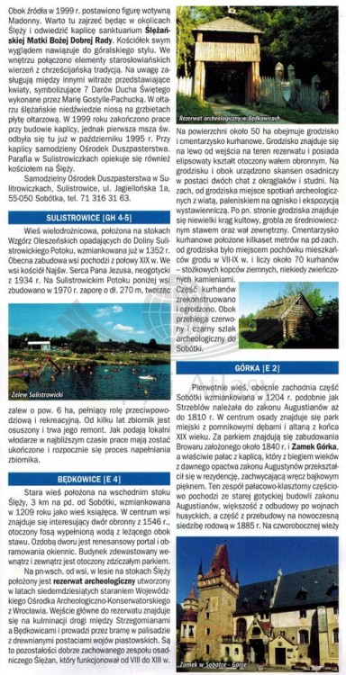 Masyw Ślęży, Sobótka 1:25 000. Laminowana mapa turystyczna wydawnictwa Galileos. Informator