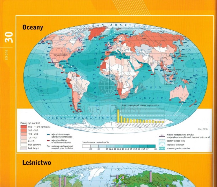 Wielki atlas świata wydawnictwa Demart. Fragment przykładowej strony 1