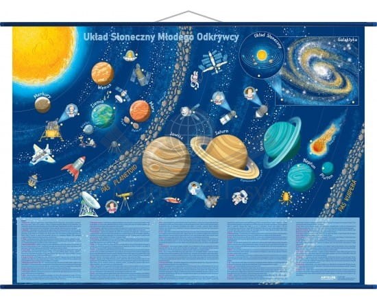 Układ Słoneczny Młodego Odkrywcy. Mapa ścienna dla dzieci