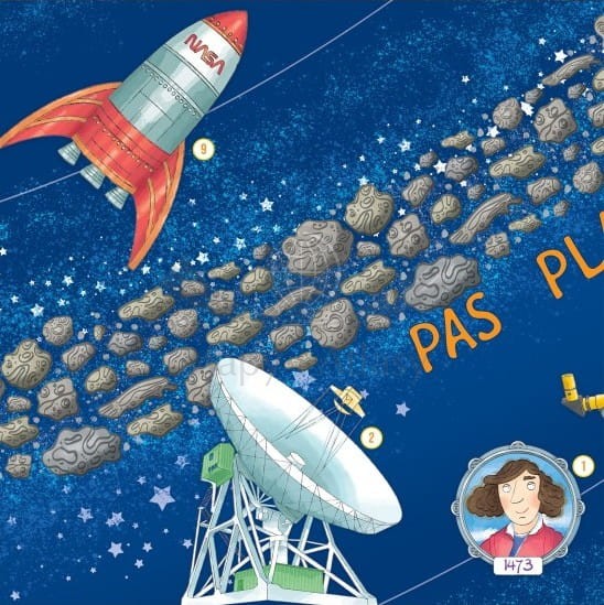 Układ Słoneczny Młodego Odkrywcy. Naklejka, mapa ścienna dla dzieci. Fragment 5