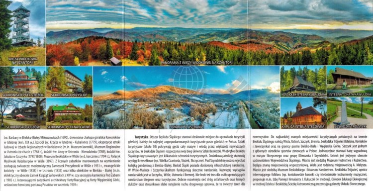 Beskid Śląski. Składane panoramy widokowe z miniprzewodnikiem wydawnictwa WiT. Fragment 1