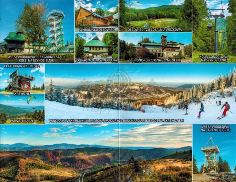 Beskid Śląski. Składane panoramy widokowe z miniprzewodnikiem wydawnictwa WiT. Fragment 2