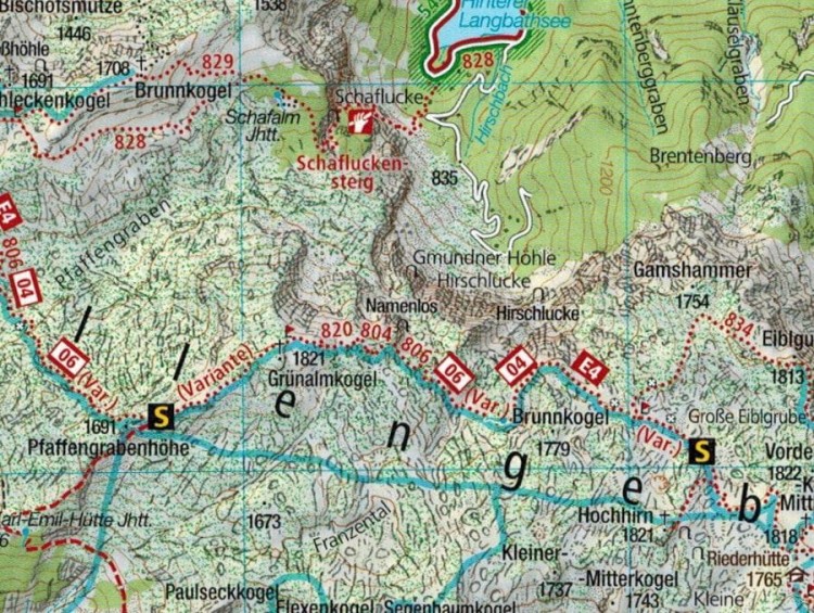 Salzkammergut. Zestaw dwóch map turystycznych 229 wydawnictwa Kompass. Mapa 2 - fragment 2