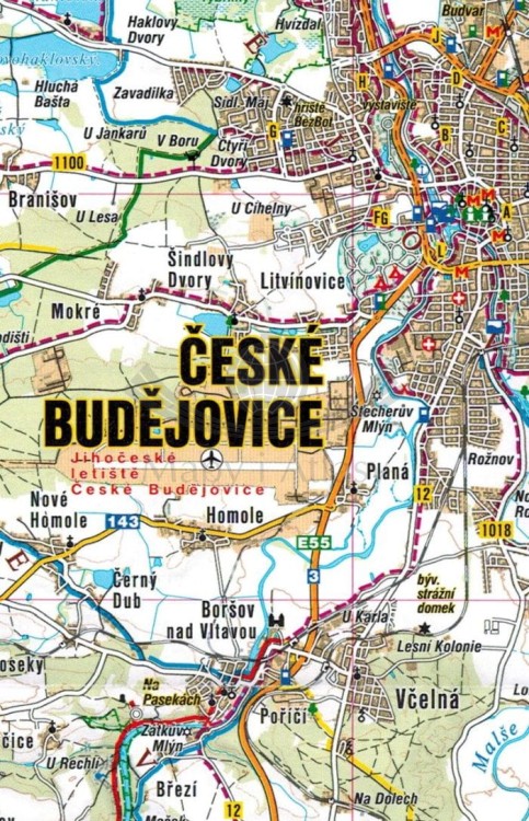 Ceskobudejovicko, Jindrichohradecko, Novohradske Hory. Mapa turystyczna 215 wydawnictwa Shocart. Fragment 2