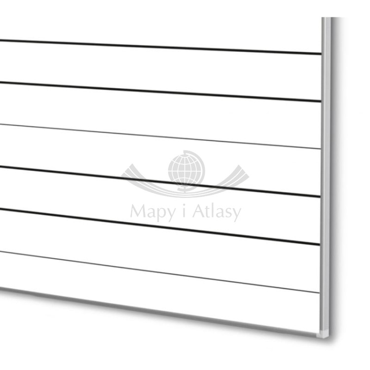 Tablica magnetyczna w linie dla klas 1-3 suchościeralna 150 x 100 cm. TBN43. Fragment