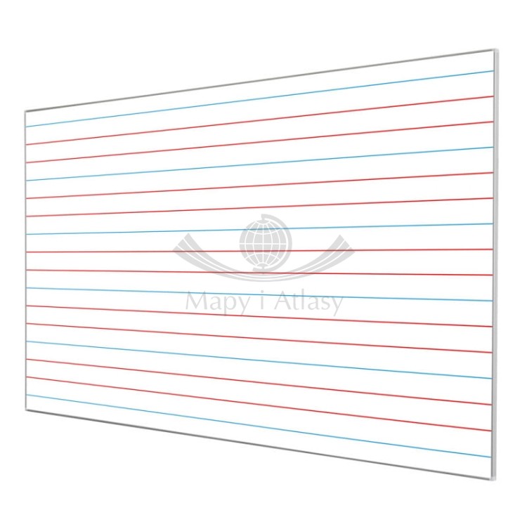 Tablica magnetyczna w linie kolorowe dla klas 1-3 suchościeralna 150 x 100 cm. TBN41k
