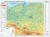Polska. Fototapeta samoprzylepna. Mapa fizyczna z elementami ekologii. Cała
