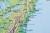 Ameryka Północna 1:7 480 000. Mapa ścienna fizyczna wydawnictwa Meridian. Fragment 1
