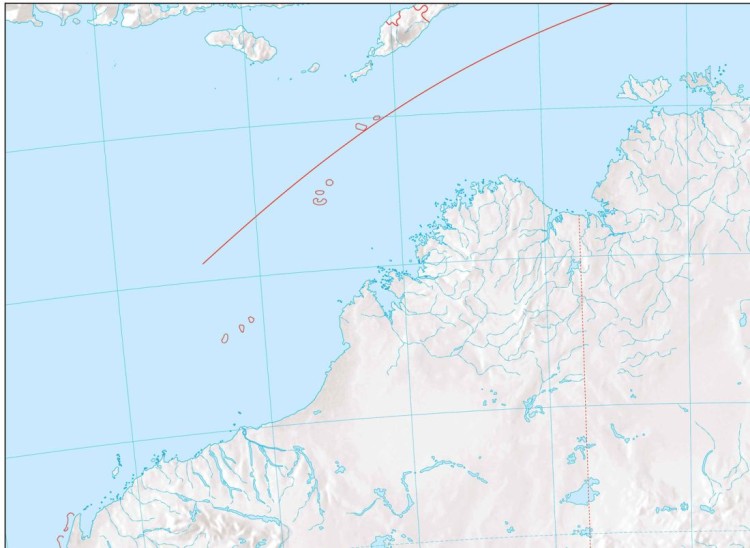 Australia 1:3 500 000. Mapa ścienna konturowa (do ćwiczeń) wydawnictwa Meridian. Fragment 1