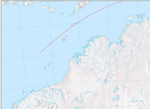 Australia 1:2 800 000. Mapa ścienna konturowa (do ćwiczeń) wydawnictwa Meridian. Fragment 1