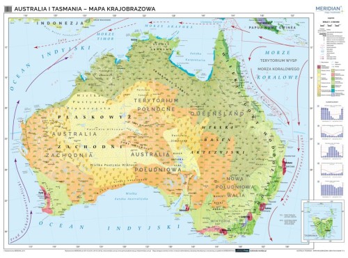 Australia 1:3 500 000. Mapa ścienna krajobrazowa wydawnictwa Meridian