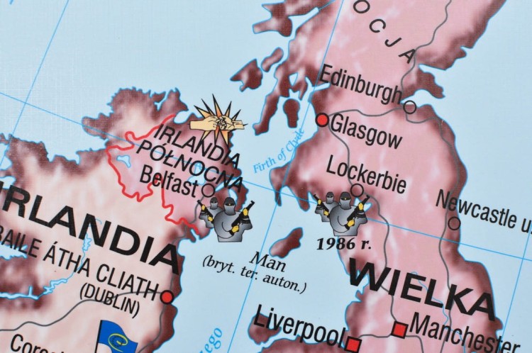 Europa po 1945 roku. Mapa ścienna wydawnictwa Meridian. Fragment 6