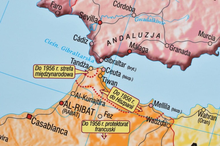 Europa po 1945 roku. Mapa ścienna wydawnictwa Meridian. Fragment 9