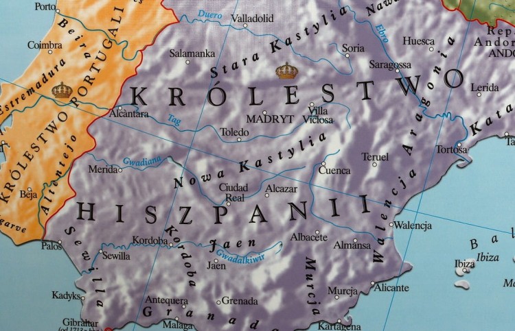 Europa w latach 1789-95 / Francja w okresie rewolucji. Mapa ścienna wydawnictwa Meridian. Fragment 3