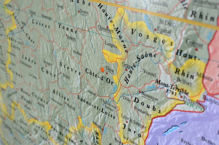 Europa w latach 1789-95 / Francja w okresie rewolucji. Mapa ścienna wydawnictwa Meridian. Fragment 12