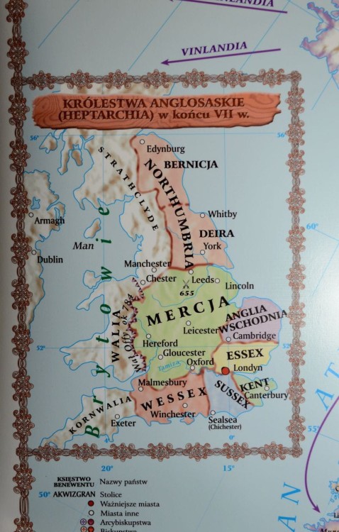 Europa wczesnośredniowieczna (od VIII wieku do połowy X). Mapa ścienna wydawnictwa Meridian. Fragment 6
