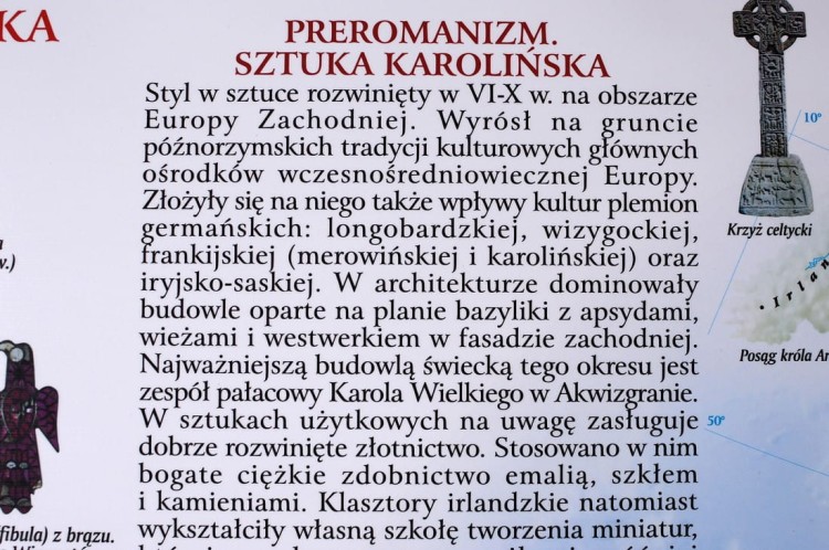 Europa. Wielkie cywilizacje średniowiecza - kultura i sztuka. Mapa ścienna wydawnictwa Meridian. Fragment 7
