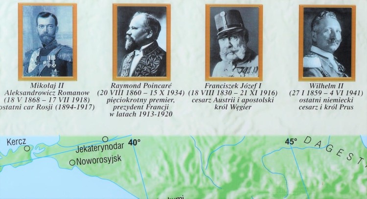 I Wojna Światowa w Europie i na Bliskim Wschodzie 1914-1916. Mapa ścienna wydawnictwa Meridian. Fragment 4