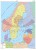 Kraje basenu Morza Bałtyckiego. Mapa ścienna polityczna wydawnictwa Meridian