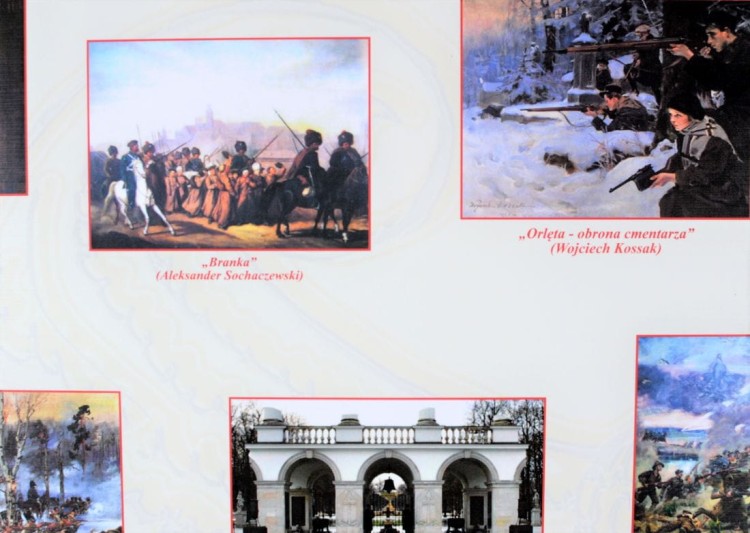 Polska. 1000 lat historii Polski - dziedzictwo narodowe (1800-2009). Plansza edukacyjna wydawnictwa Meridian. Fragment 1