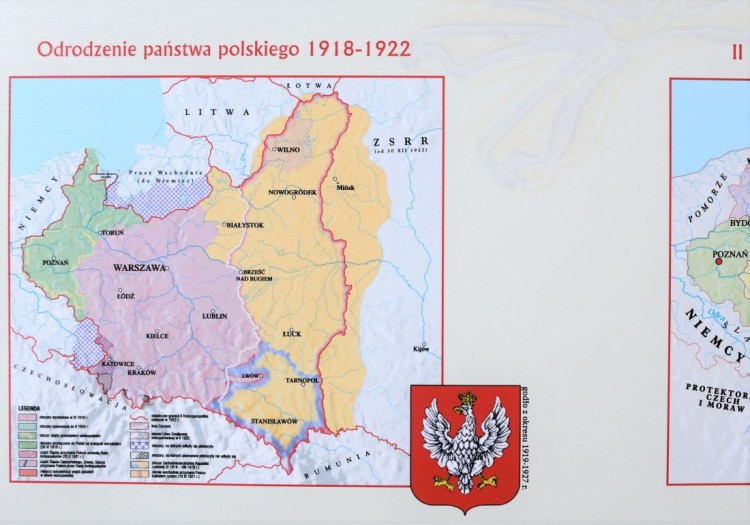 Polska. 1000 lat historii Polski - dziedzictwo narodowe (1800-2009). Plansza edukacyjna wydawnictwa Meridian. Fragment 5