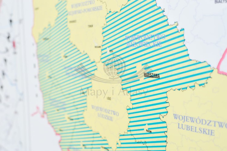 Polska 1:550 000. Degradacja środowiska w Polsce. Mapa ścienna wydawnictwa Meridian. Fragment 7