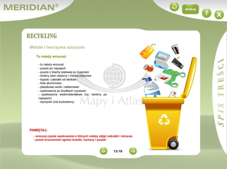 Odpady i recykling. Encyklopedyczny przewodnik multimedialny wydawnictwa Meridian. Grafika 2