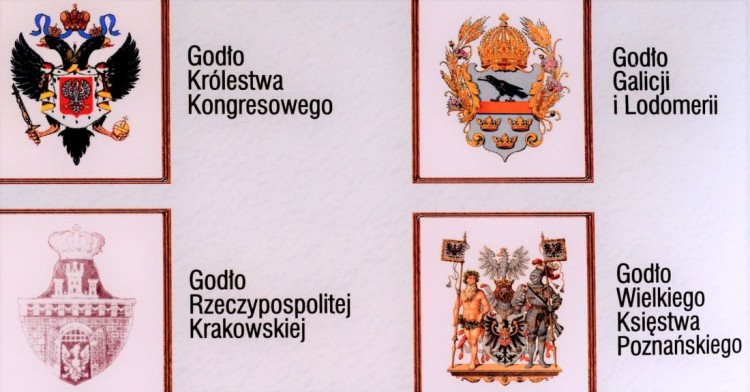 Ziemie polskie po kongresie wiedeńskim. Mapa ścienna wydawnictwa Meridian. Fragment 4