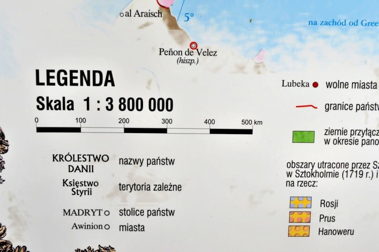 Rzeczpospolita Polska w XVII i XVIII w. / Europa do połowy XVIII w. Dwustronna mapa ścienna wydawnictwa Meridian. Strona 2 - fragment 5
